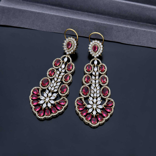 Leaf Stone Hanging Earring - ESKU301800004