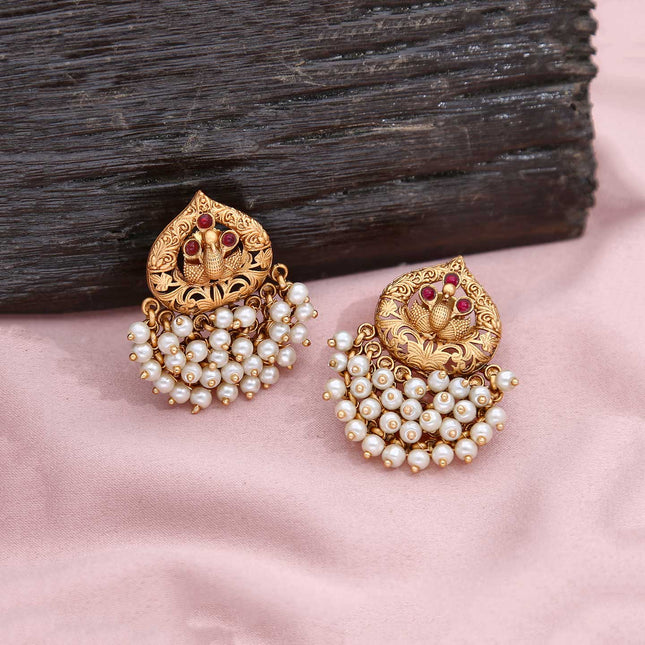 Moti Temple Earrings - ESKU301800103