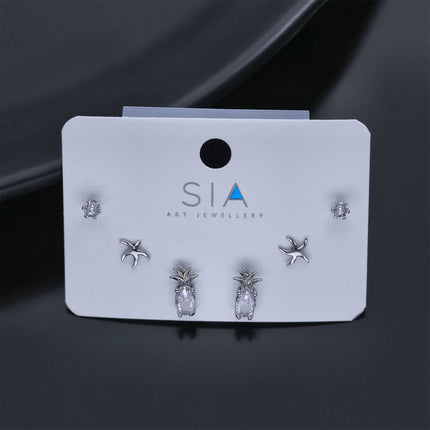 Pack Of 3 Studs Earrings - ESKU301800134