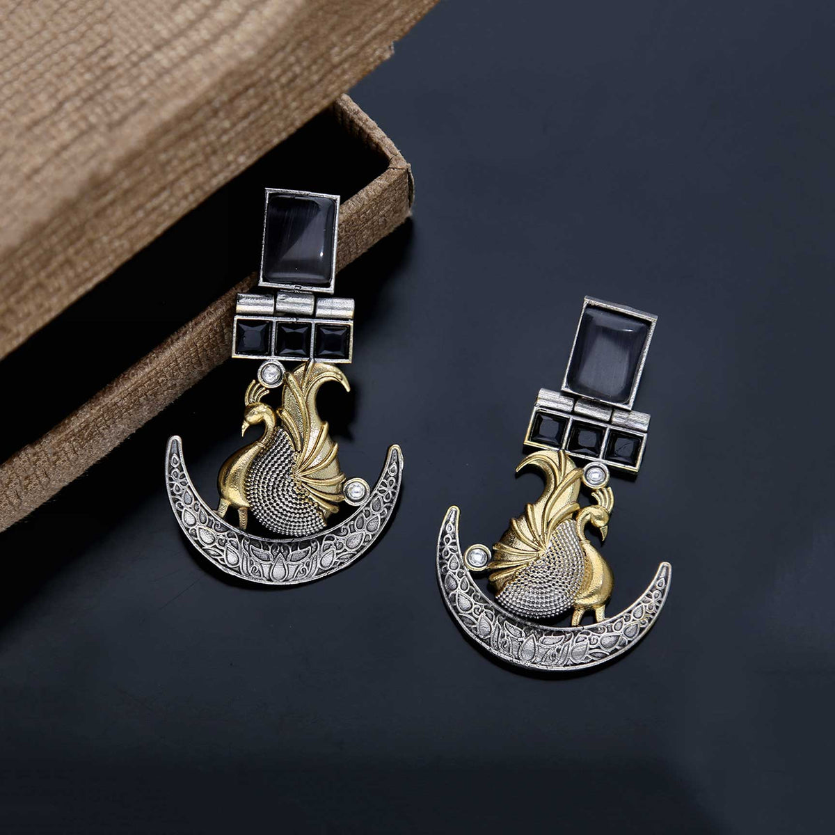 Silver Dual Tone Earring - ESKU301800191