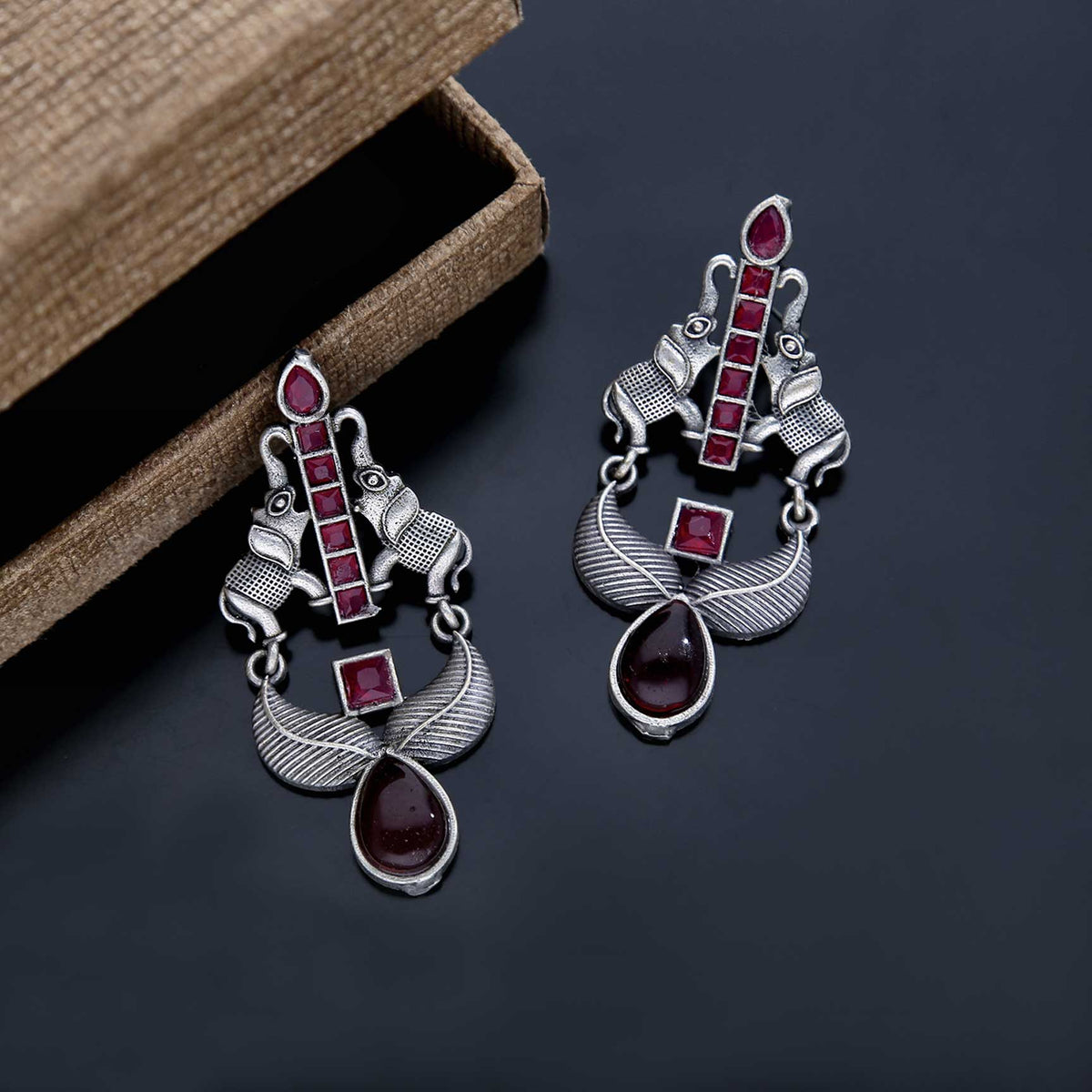 Elephant Shape Silver Replica Earring - ESKU301800192