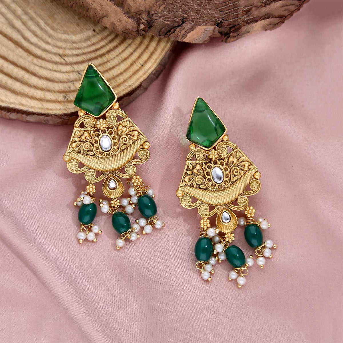 Floral Design Long Earring - ESKU301800212