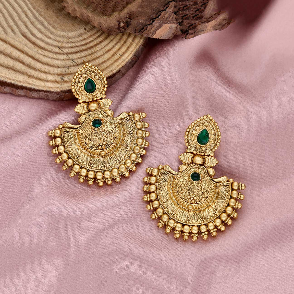 Matte Gold Earrings - ESKU301800215