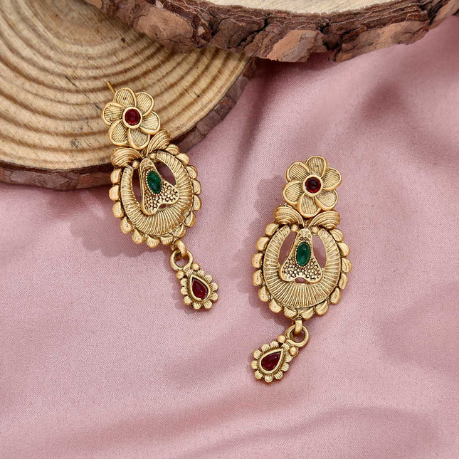 High Gold Matte Earrings - ESKU301800218
