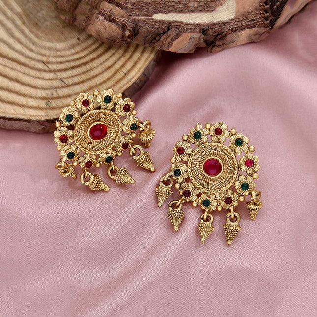 Flower Shape Hanging Earrings - ESKU301800219