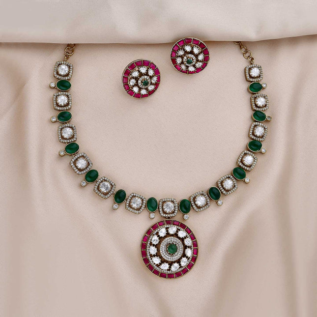 Moissanite Necklace Set - ESKU301800336