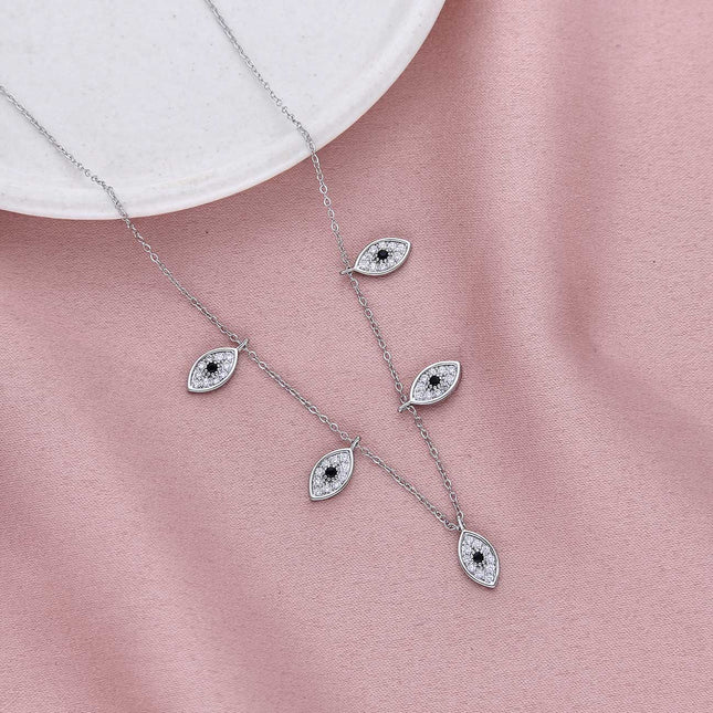 Natural Diamond Multi Evil Eye Blue - ESKU301800390