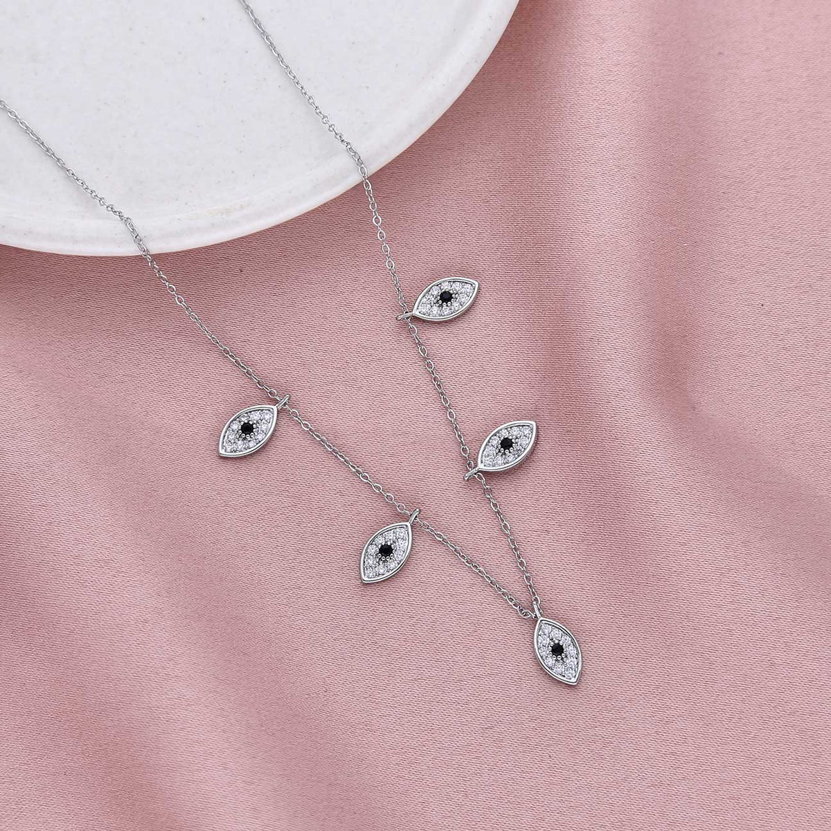 Natural Diamond Multi Evil Eye Blue - ESKU301800390