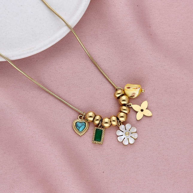 Flower Stainless Steel Pendants - ESKU301800397