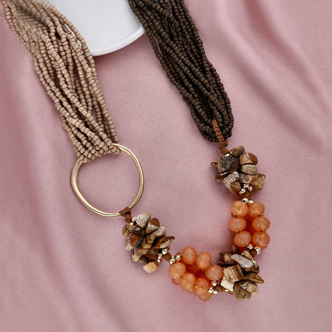 Multilayer Beads Alloy Mala - ESKU301800415