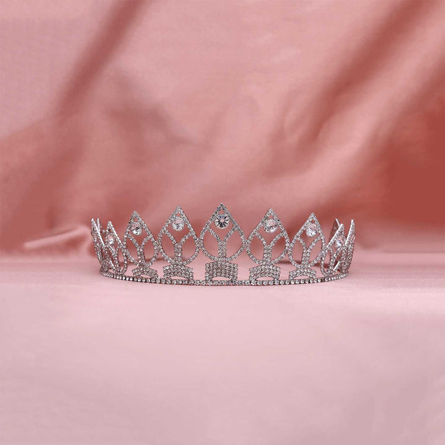 Silver Crystal Tiara Crown - ESKU301800454