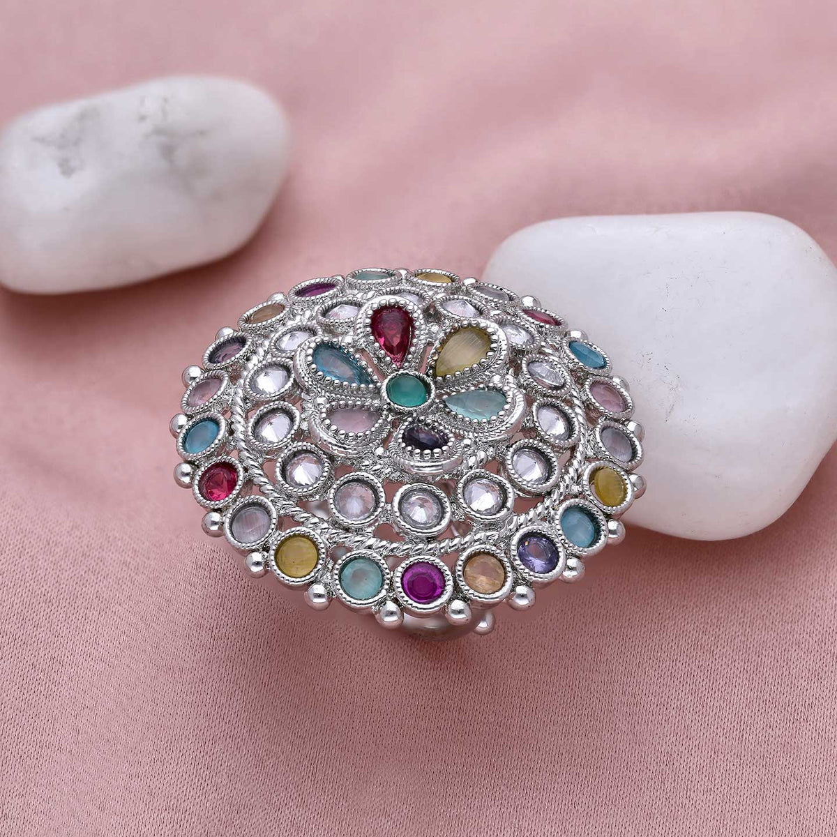 Multicolor Stone Ring - ESKU301800485