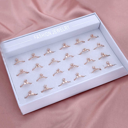 Cz Designer Finger Rings Alloy - ESKU301800499