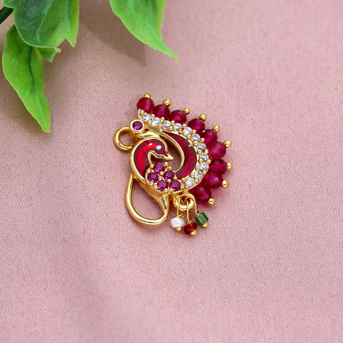 Marathi Nath Nose Pin / Studs - ESKU301800605