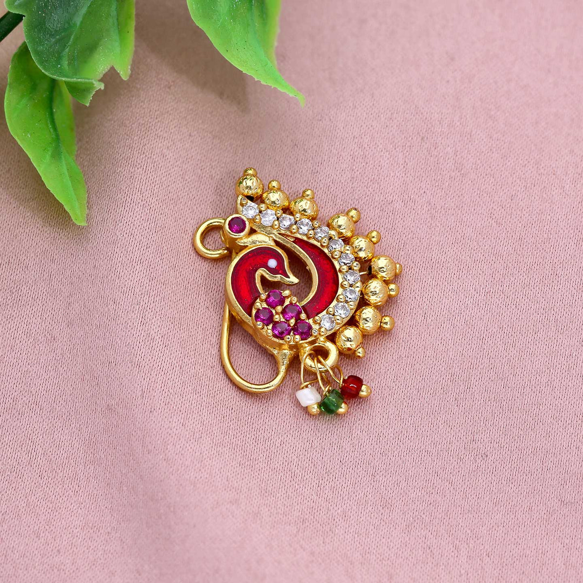 Marathi Nath Nose Pin / Studs - ESKU301800605