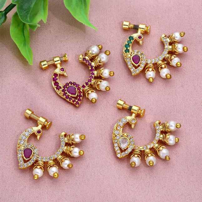 Peacock Nose Pin - ESKU301800608