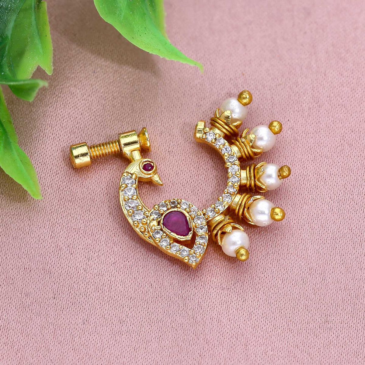 Peacock Nose Pin - ESKU301800608