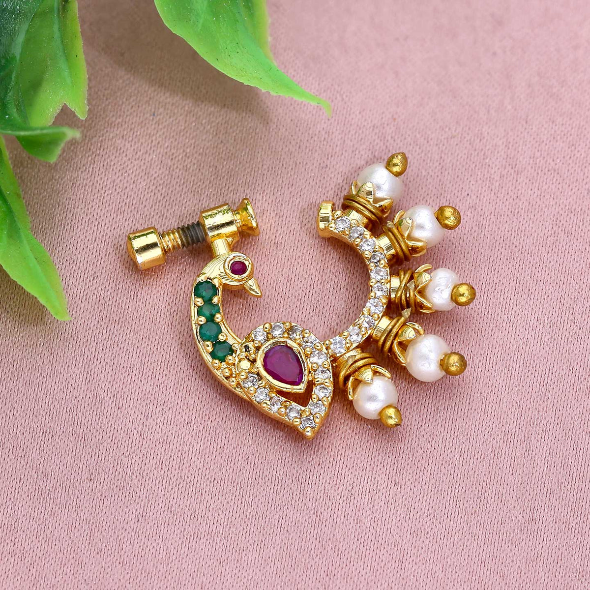 Peacock Nose Pin - ESKU301800608