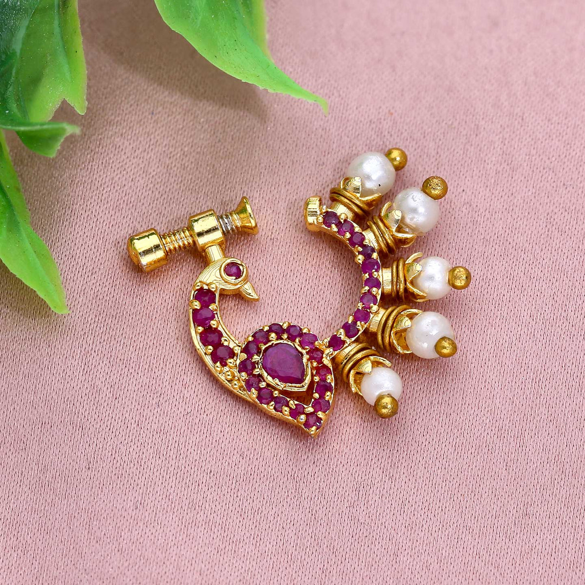 Peacock Nose Pin - ESKU301800608