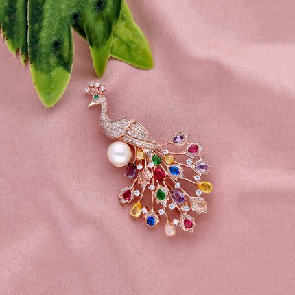 Beautiful Peacock Brooch - ESKU301800632