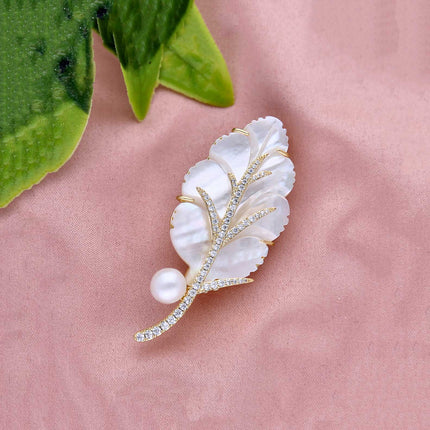 Designer Feather Brooch Pin - ESKU301800634