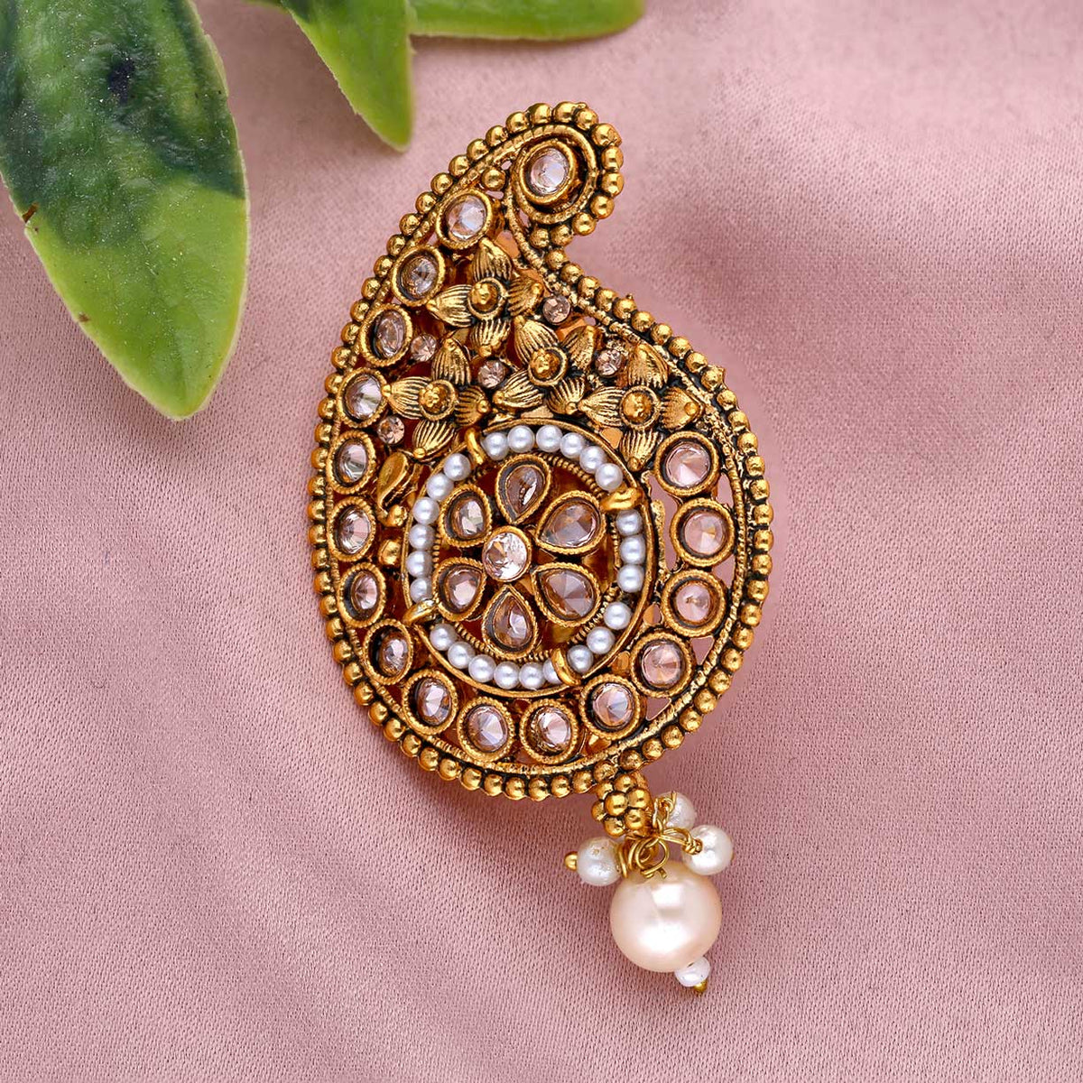 Reverse AD & Pearl Saree Pin - ESKU301800657