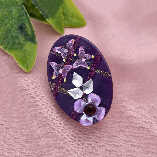 Silver Plastic Designer Saree Pins - ESKU301800672