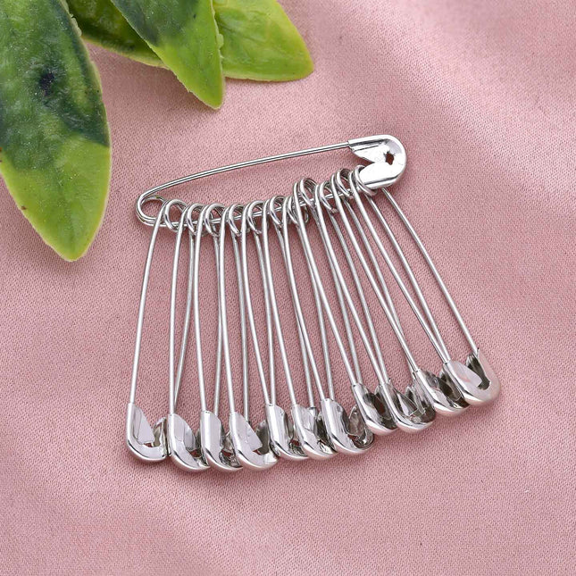 Safety Pins in Rhodium finish - 2No - ESKU301800680