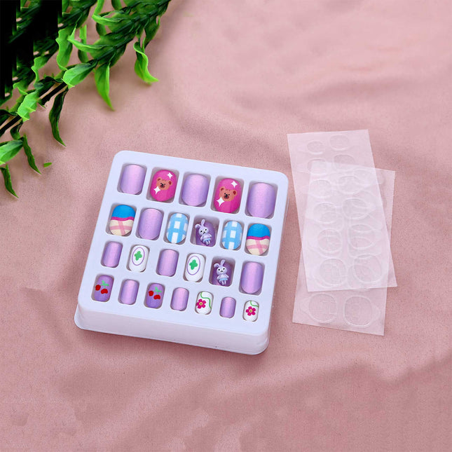 Kids False Nails With Cartoon - ESKU301800703