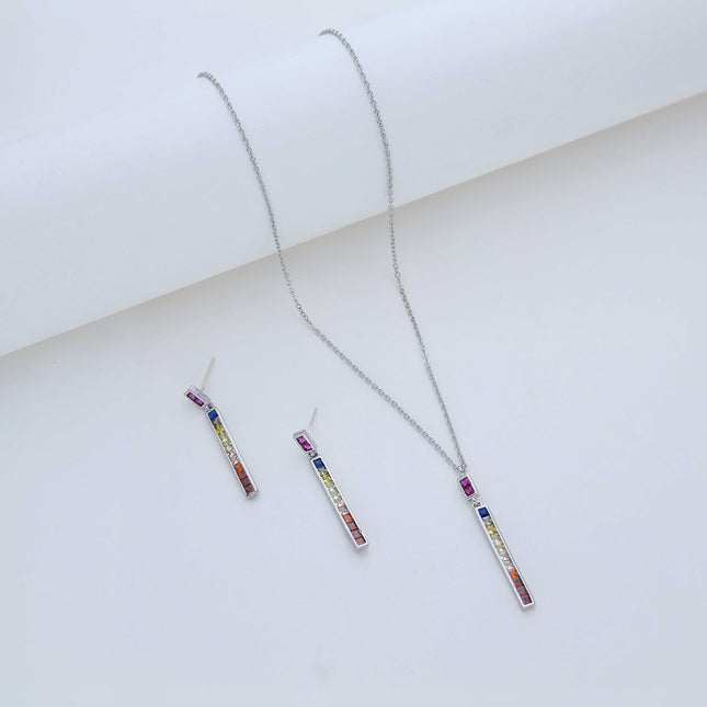 Multi-Color Bar Pendant Set - ESKU301800790