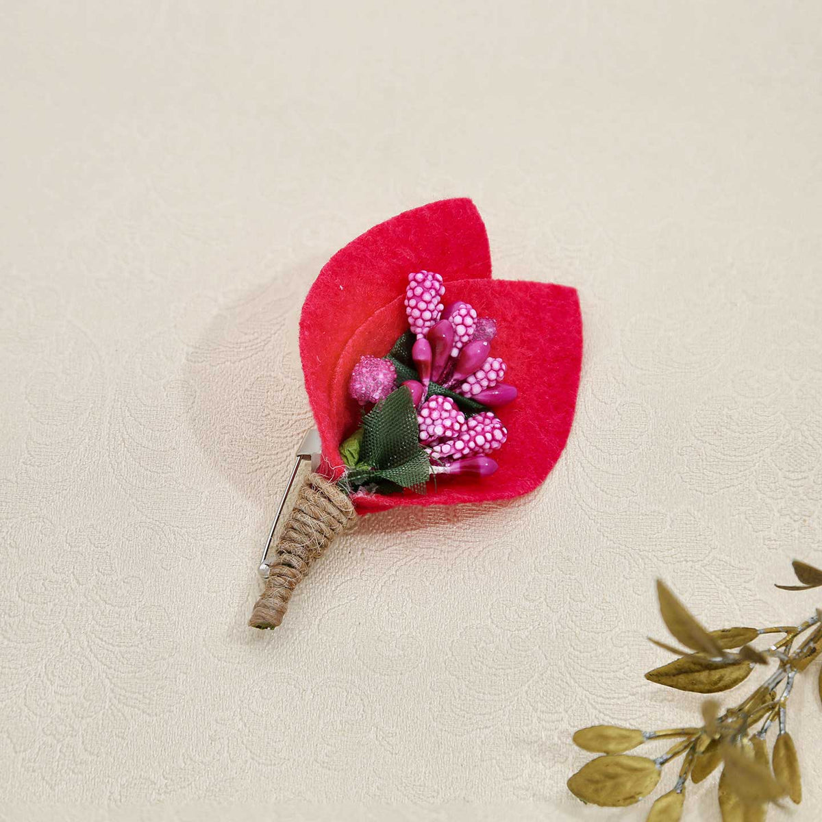 Floral Design Studded Brooch - ESKU301901220