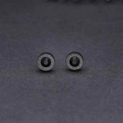 Rouman Number Stud Earrings - ESKU301901229
