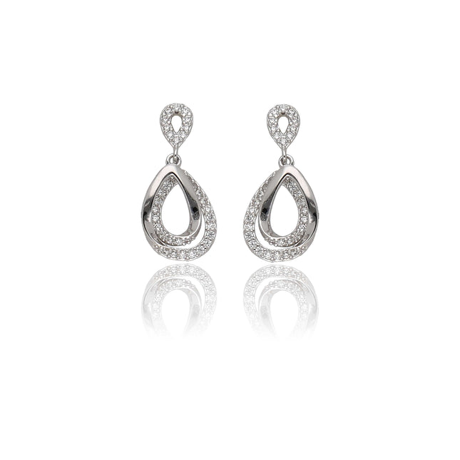 Fancy CZ Drop Earring - ESKU301901369