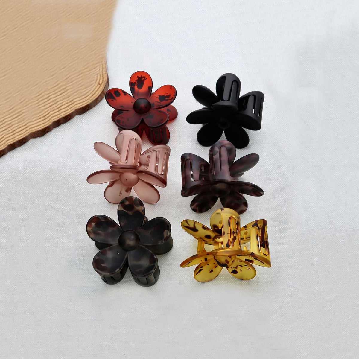 12Pcs Floral Hair Claw - ESKU302001618