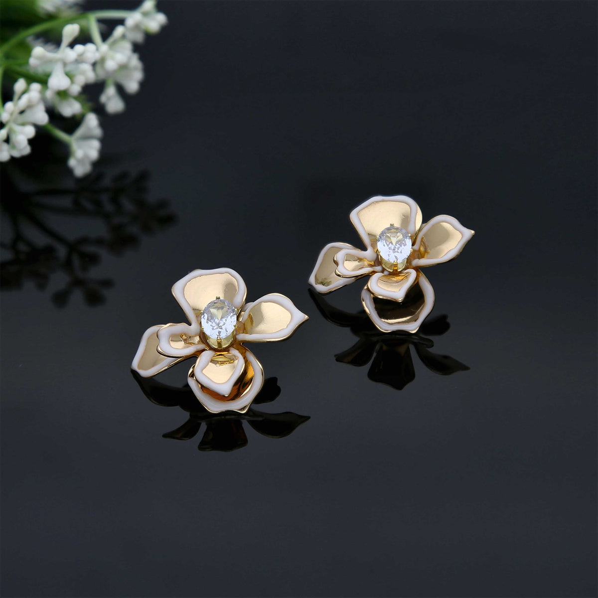 Floral Studs Earrings - ESKU302001893