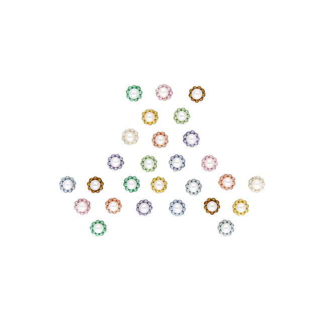 Light Multicolor Border Pearl Bindi - ESKU302001905_1