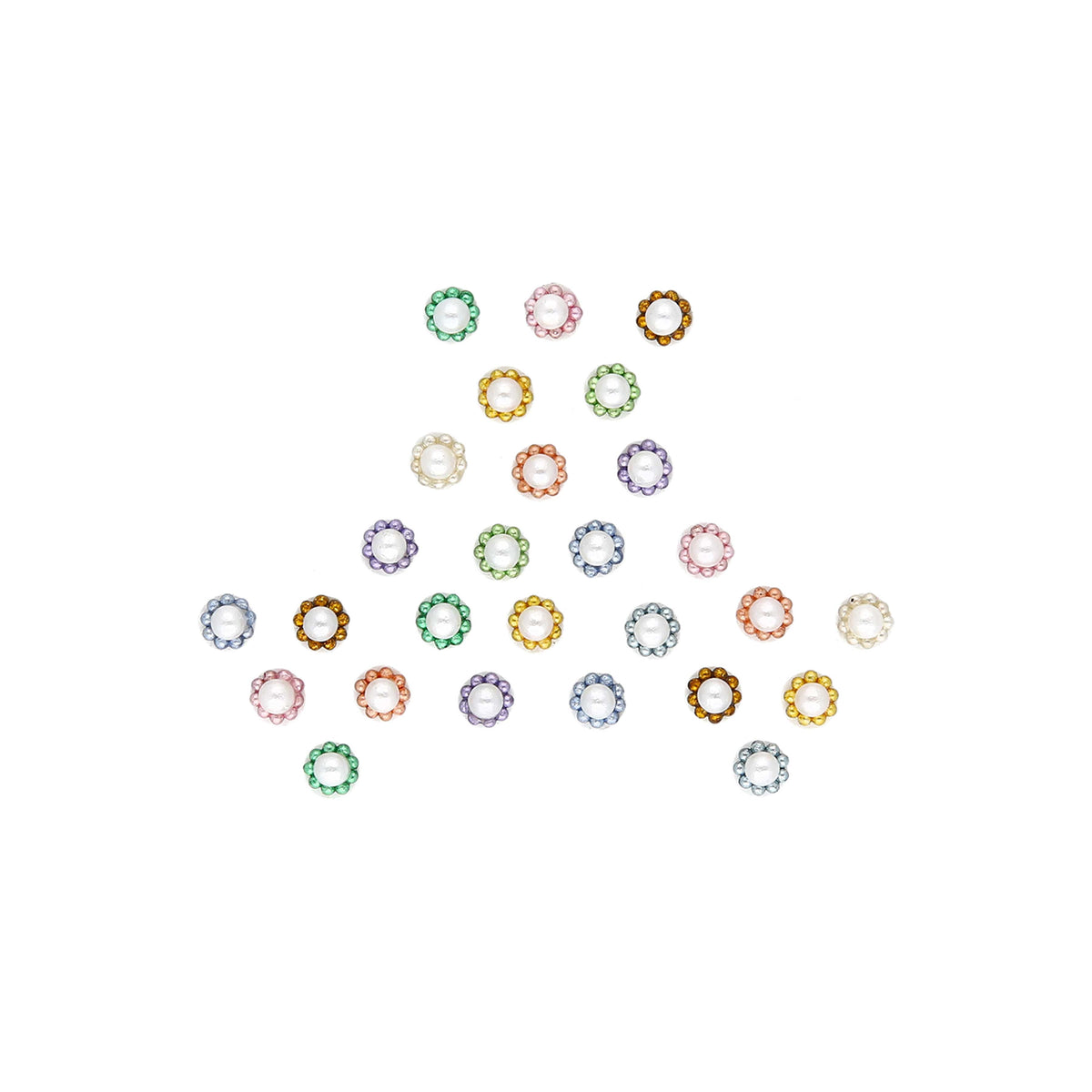 Light Multicolor Border Pearl Bindi - ESKU302001905_1