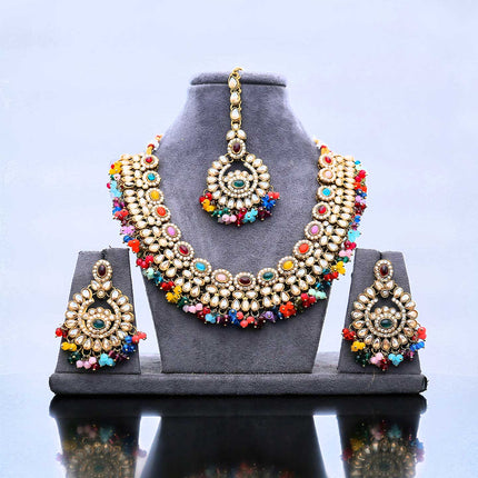 Multicolor Reverse AD necklace Set - ESKU302102049
