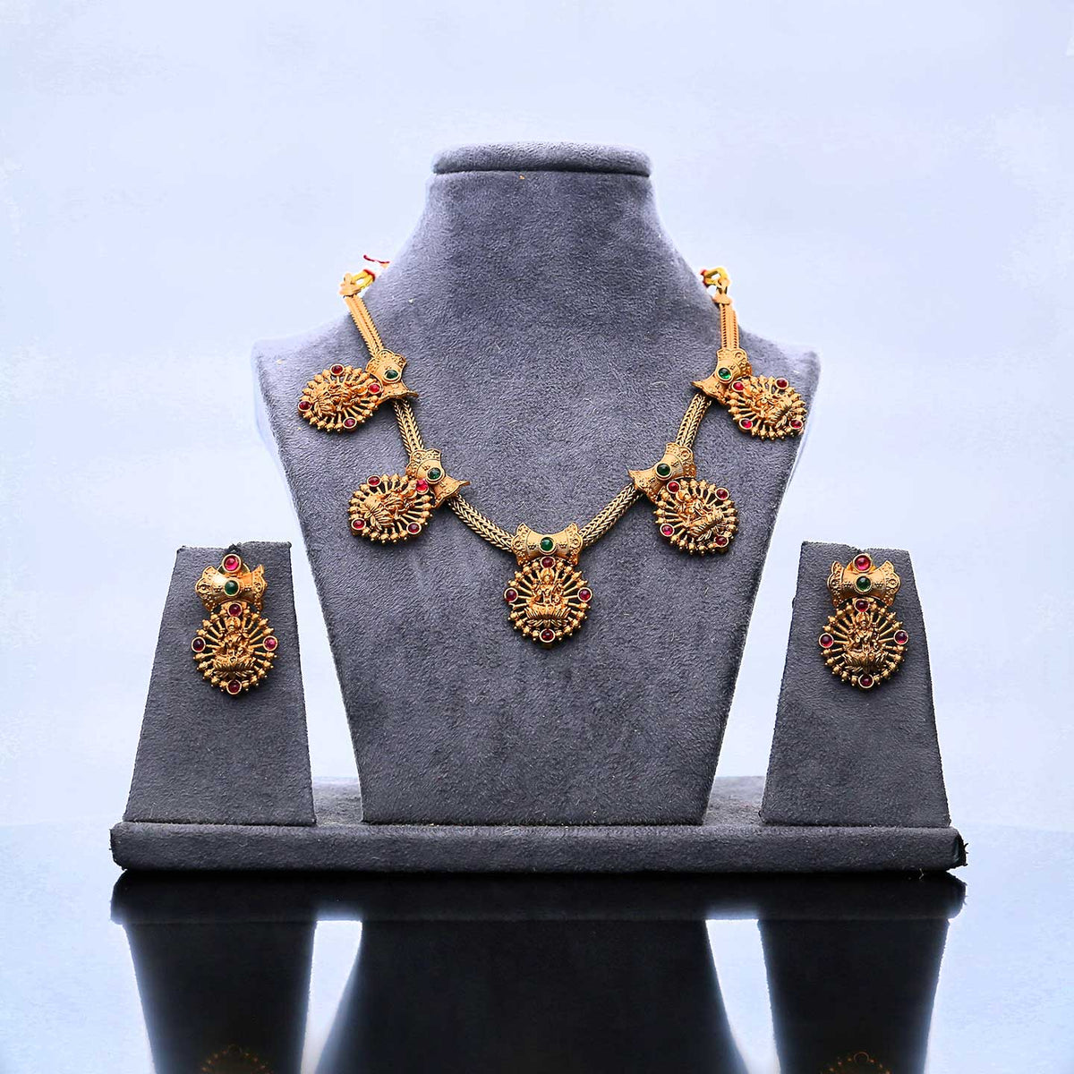 Antique Lakshmi Necklace Set - ESKU302102087