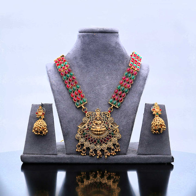 Elegant Temple Jewellery Set - ESKU302102096