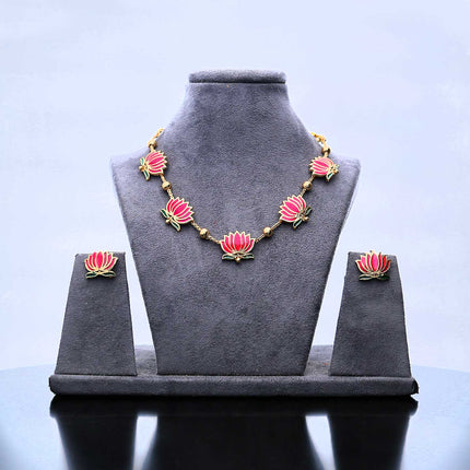 Meenakari Necklace Set - ESKU302102117