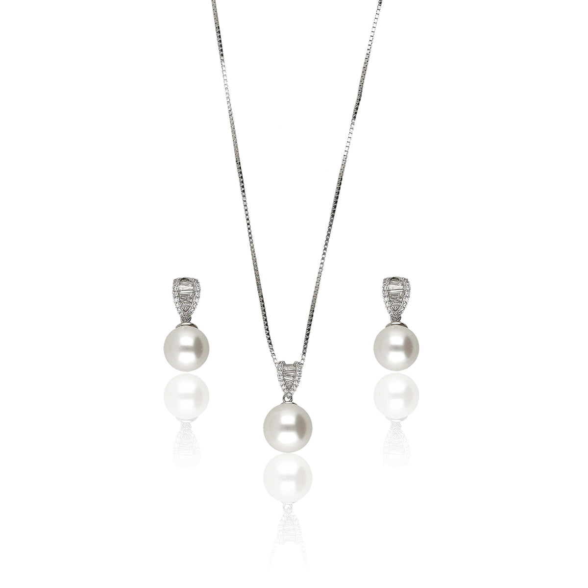 Pearl Pendant Necklace Set - ESKU302202916