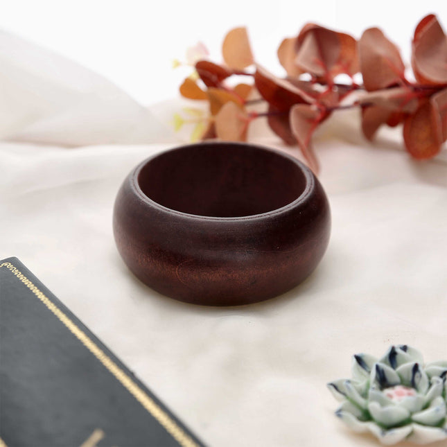 Fancy Round Wooden Bangle - ESKU302202959