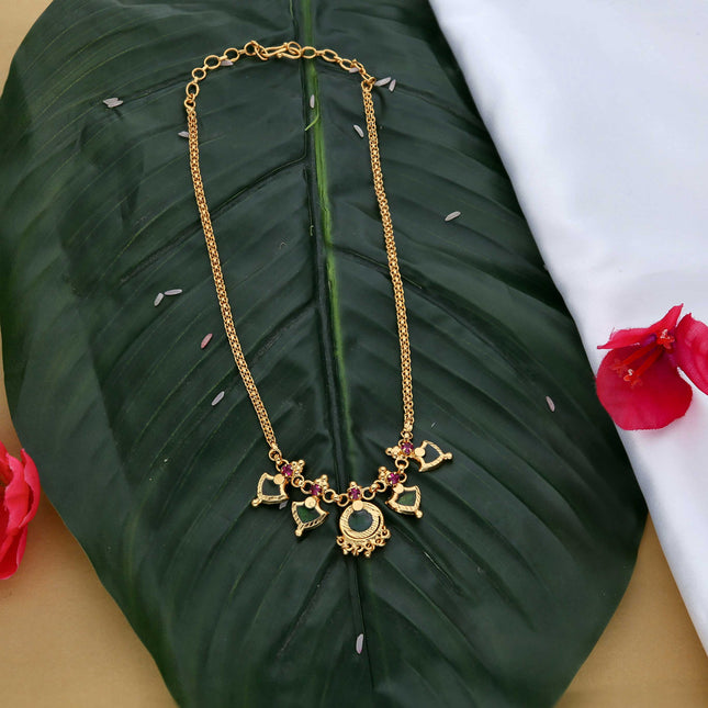 Kerala Style Palakka Necklace - ESKU302303075