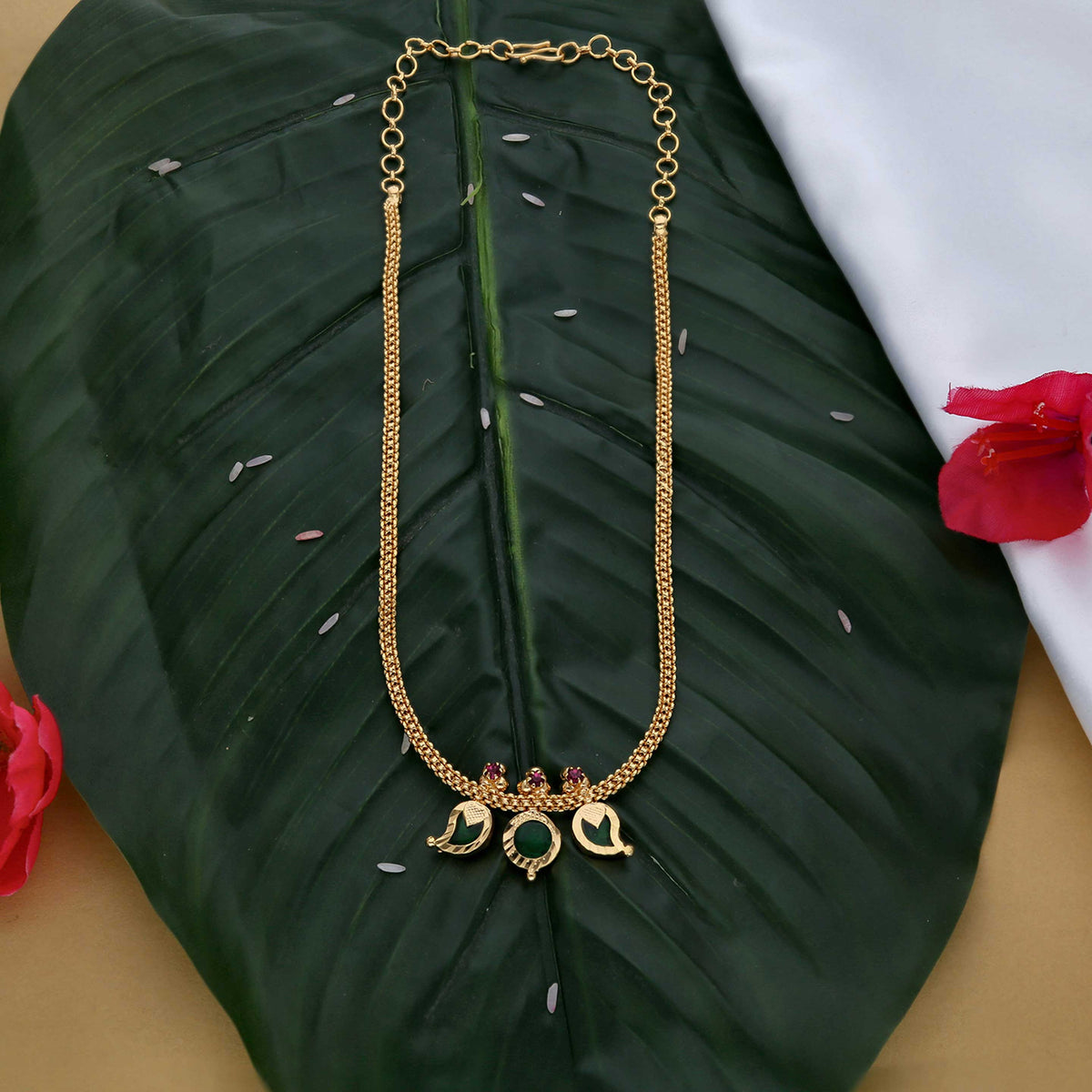 Simple Mango Palakka Necklace - ESKU302303077