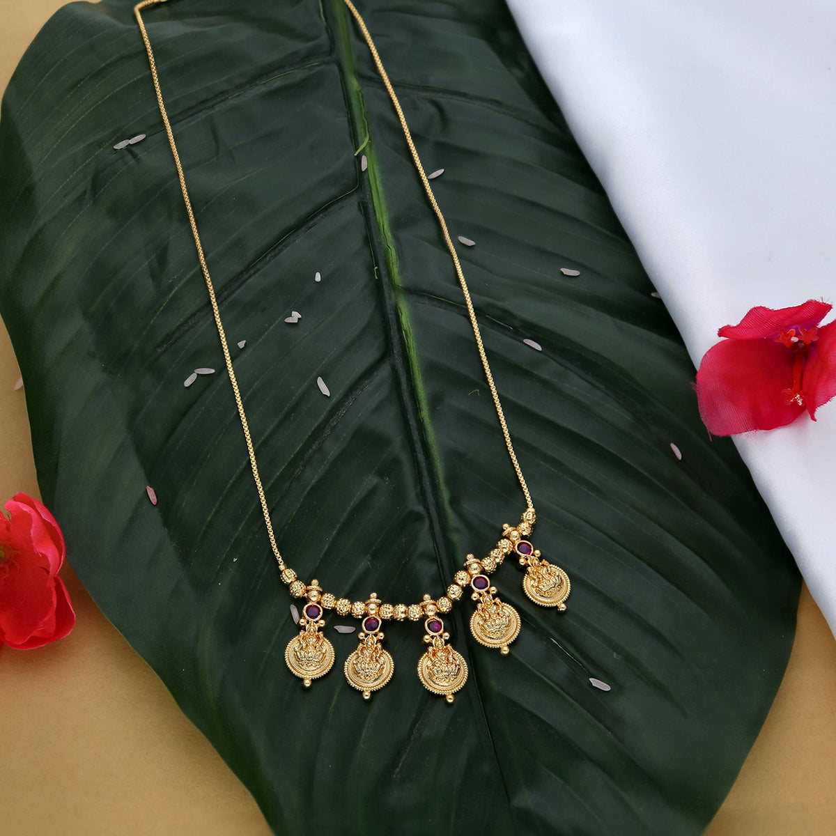 Kemp Lakshmi Coin Necklace - ESKU302303081