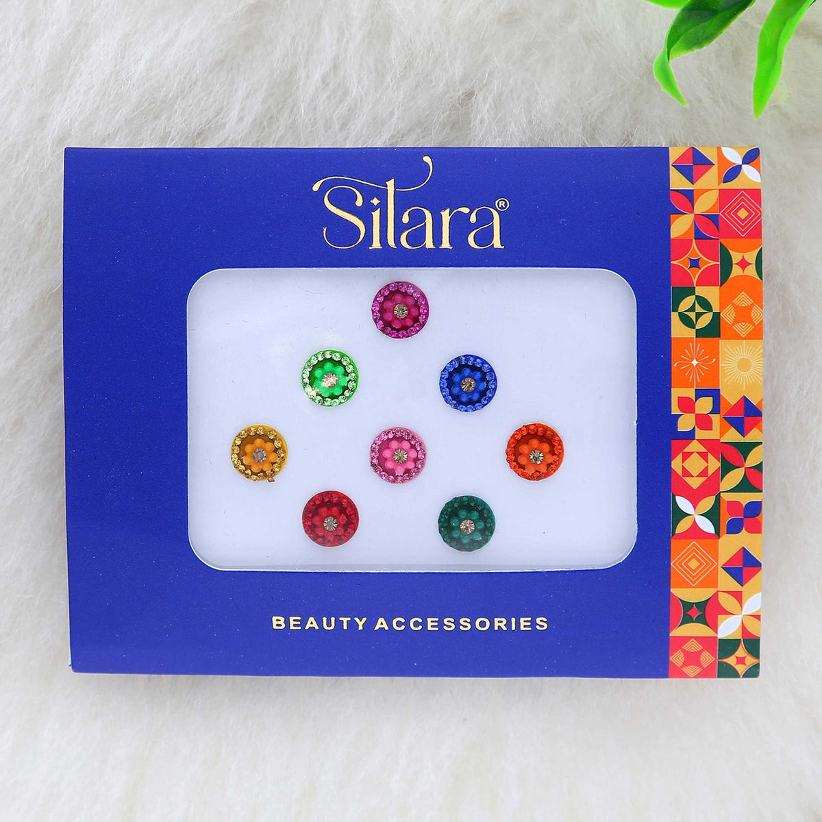 Trendy Colorful Round Bindis - ESKU302303109