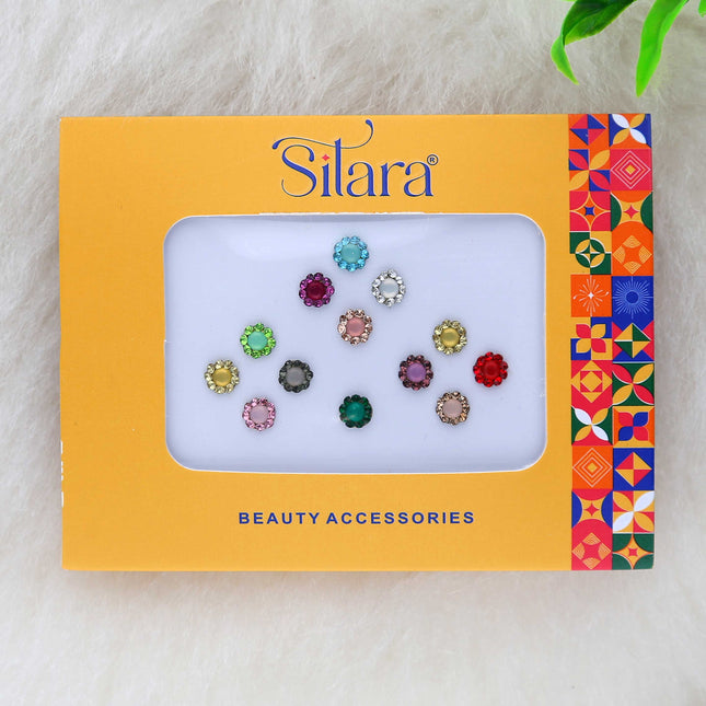 Velvet Bindi With Stone Border - ESKU302303129