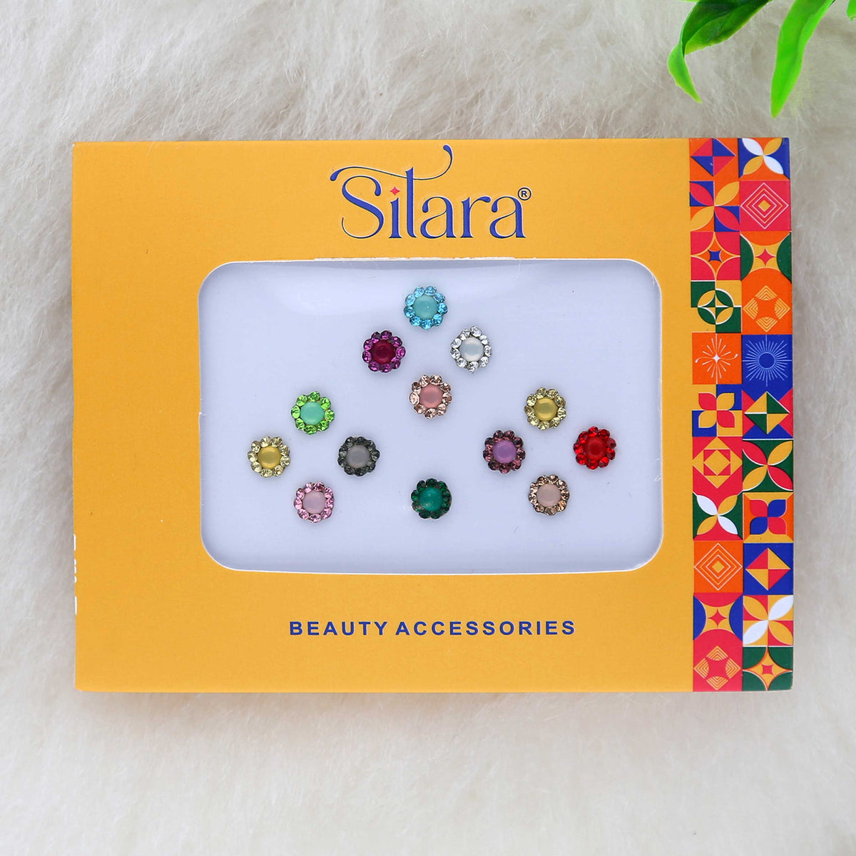 Velvet Bindi With Stone Border - ESKU302303129