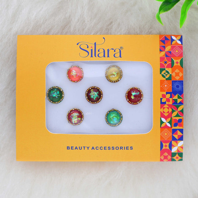 Round Wedding Stone Bindis - ESKU302303132